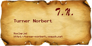 Turner Norbert névjegykártya